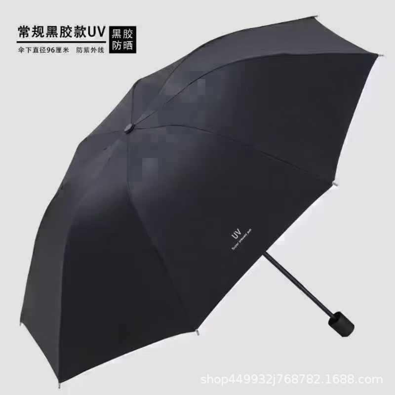 8-strand umbrella advertising umbrella sun umbrella sunny and rainy dual-use vinyl sun protective sun umbrella folding umbrella uv hand open printing logo Specification drawing