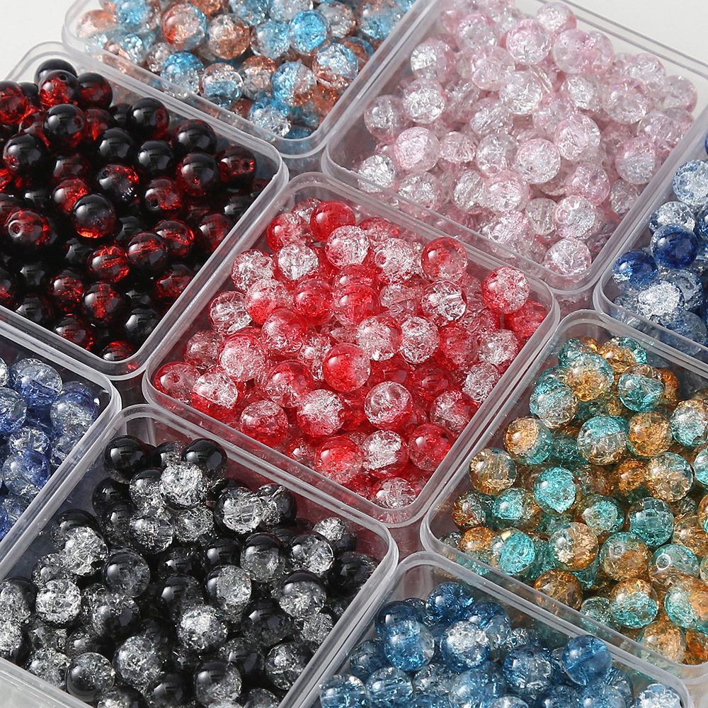 10mm jade broken glass beads diy accessories scattered beads handmade beaded paint ornament material antique bracelet necklace details Picture