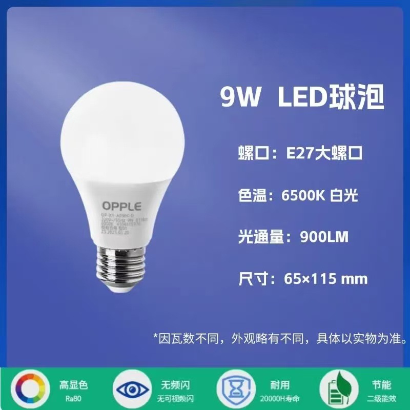 oppo led bulb 3w6w9w12w screw e27 white light warm led energy-saving bulb globe single light Application Scenario