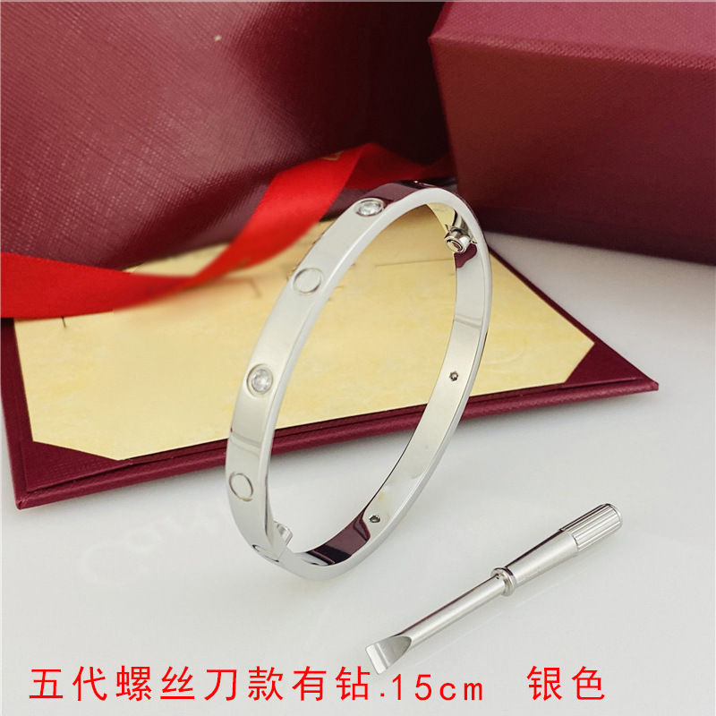 factory direct sales khaki fifth generation titanium steel screwdriver bracelet does not fade 18k couple fashion stainless steel bracelet women Item Picture