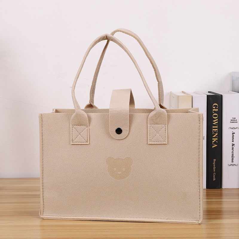 enterprise gift spring festival gift felt handbag felt handbag tote felt bag custom logo Specification drawing