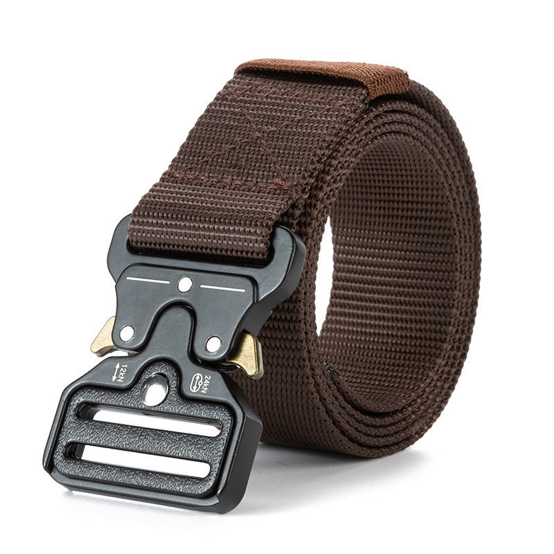 source factory tactical belt alloy pair release buckle belt fashion all-match trendy outdoor canvas men's and women's waist seal full figure