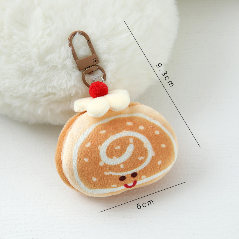 simulation candy toy hamburger plush doll pendant cute wild keychain backpack hanging ornament decorative pendant little doll Specification drawing