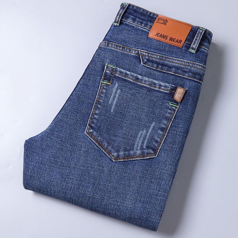 factory direct sales men's jeans stretch trousers casual all-matching men's clothing high waist loose business autumn and winter men's pants full figure