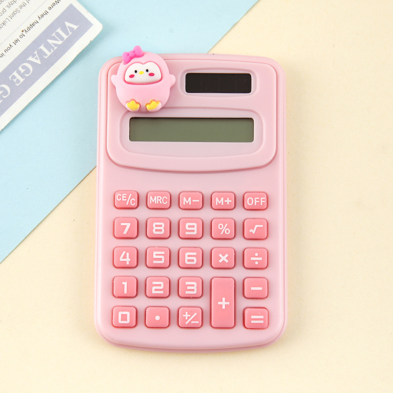 cartoon cute calculator fashion mini-portable small calculator portable office elementary school student computer details Picture