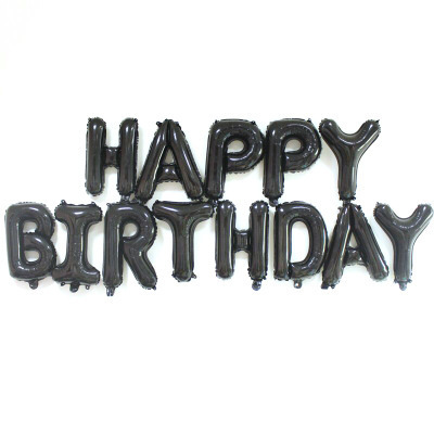 16-inch letter aluminum balloon happy birthday balloon set happy birthday aluminum foil balloon number full figure