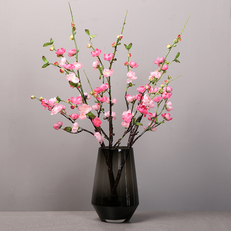 simulation peach branches peach tree living room home decoration dance artificial/fake flower decoration landscape plastic fake flower details Picture
