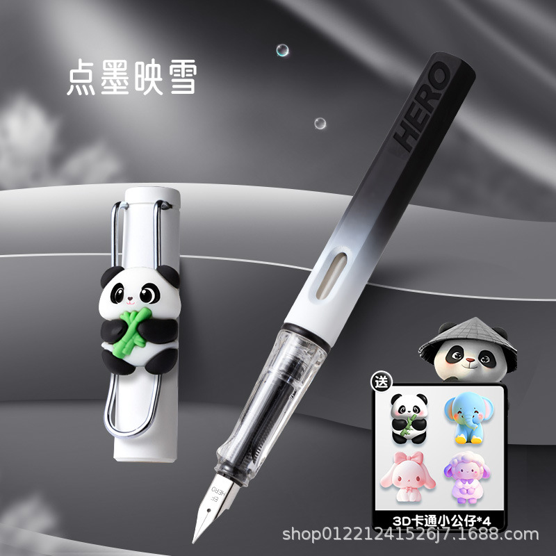 hero 359 pen grade 3 only for pupils positive posture practice pen for calligraphy good-looking replaceable ink sac pen Item Picture