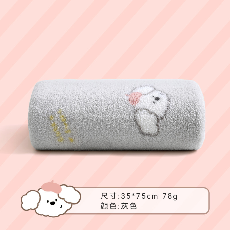 sanli towel coral fleece towel printed face towel home cartoon face cloth adult large bath towel couples face towel Item Picture