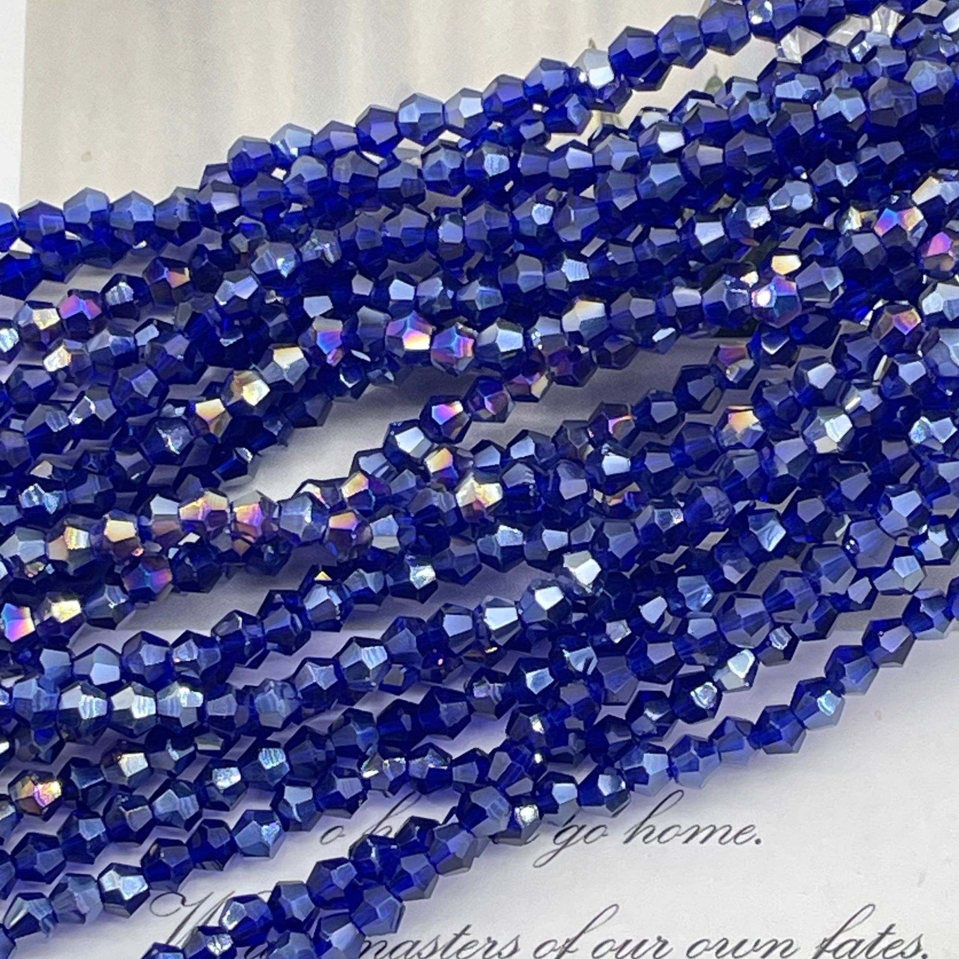 4mm faceted rhombus crystal beads glass beads diy handmade beaded loose beads material hair accessories ornament accessories Application Scenario