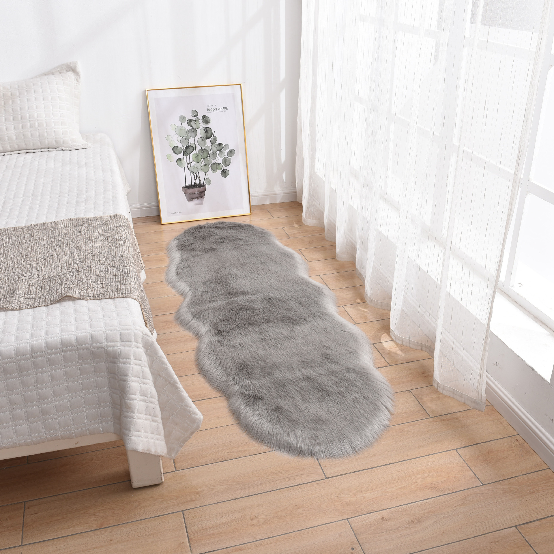 modern minimalist plush carpet living room carpet window cushion bedside mats coffee table wool-like carpet wholesale Specification drawing