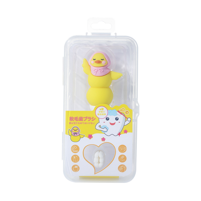 0-3 children's soft-bristle toothbrush yunrou wangenmao silicone non-slip handle cartoon baby toothbrush manufacturer details Picture