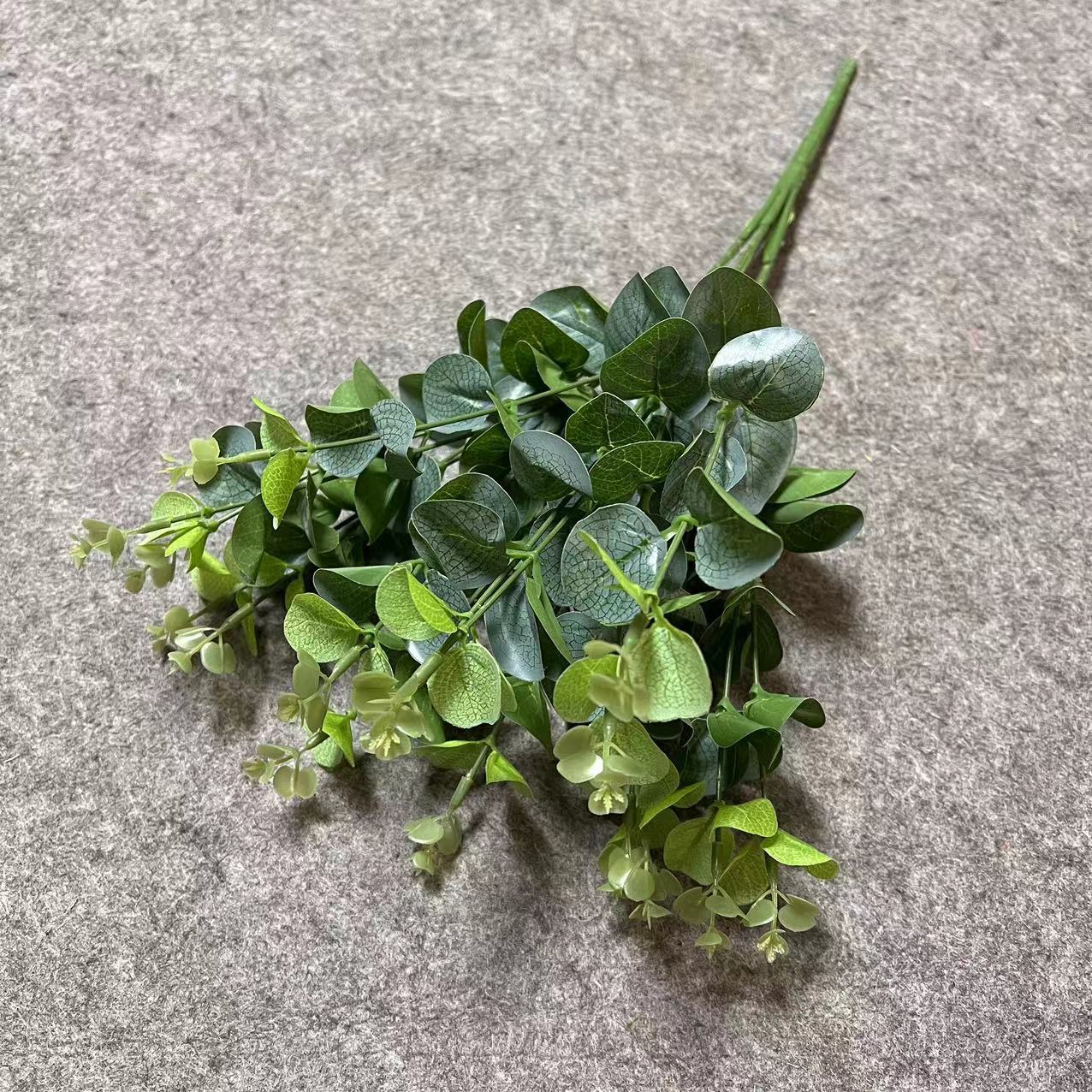 popular eucalyptus zamioculcas leaves artificial flower cross-border supply wedding flower arrangement accessories greenery and fake flowers decoration wholesale full figure