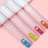 chenguang arl96127 drooping rabbit straight ruler with wave line 15/20cm transparent plastic student only straight ruler Specification drawing