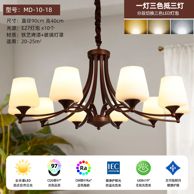american living room dining room chandelier mid-ancient high sense french simplicity atmospheric glass study bedroom light zhongshan lamps Application Scenario