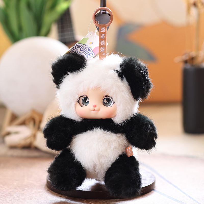 internet celebrity cute vinyl ankle biter pendant plush toy doll cartoon book bag pendant key ring doll Application Scenario