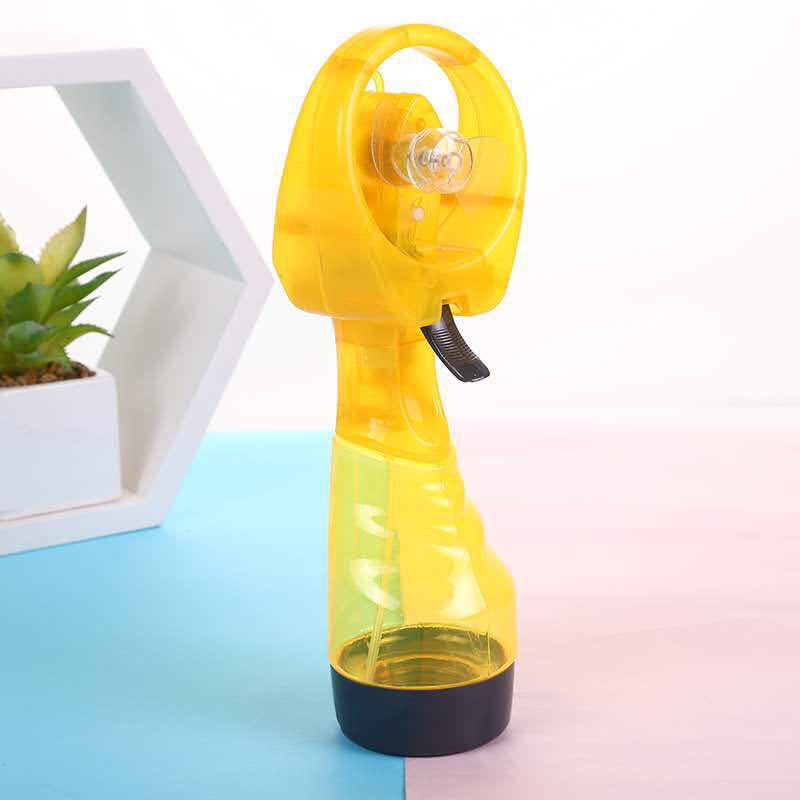 source manufacturer spray fan handheld convenient hand-cranking humidifier mini water spray battery little fan advertising printing Item Picture