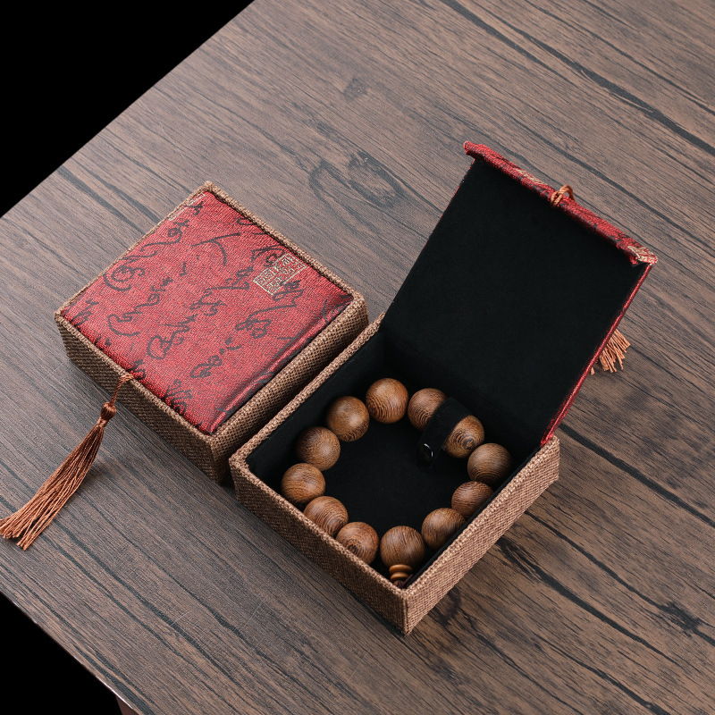 jewellery box linen bracelet box collectables-autograph bracelet jewelry box packing box wholesale box antique retro Application Scenario