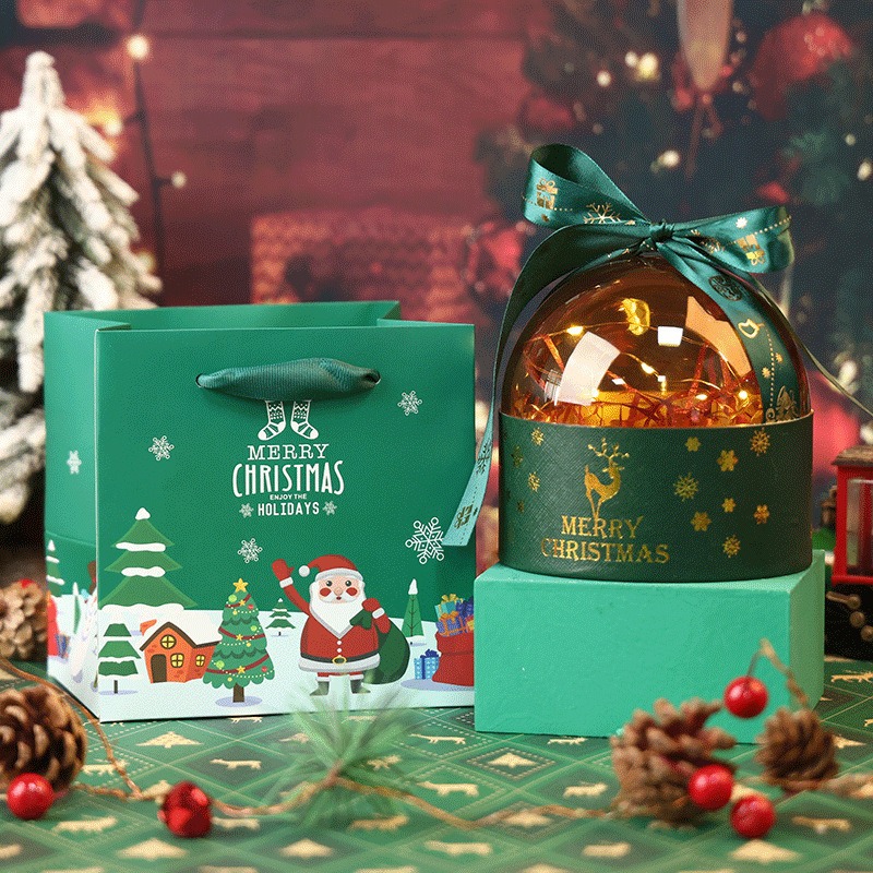 new christmas flower pot transparent christmas apple box holiday gift box candy biscuit christmas eve fruit packing box full figure