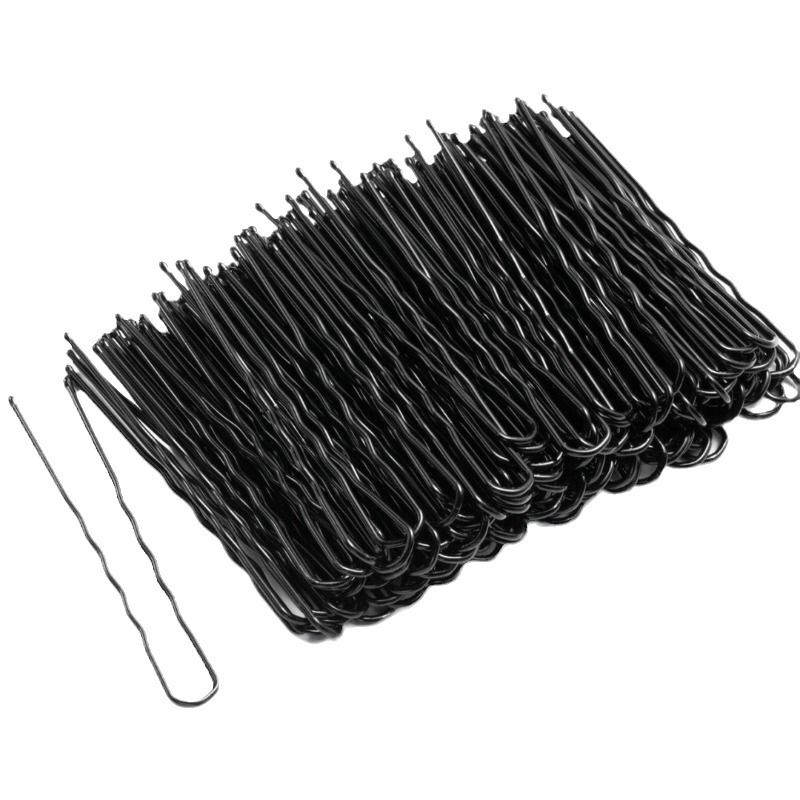 studio black u-clip updo hair clip pin bold barrettes bun fixed u-shaped clip hair accessories headdress Item Picture