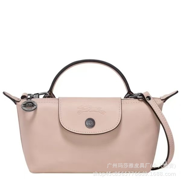 longchamps bag cowhide mini dumpling bag mini crossbody handbag makeup women's bag change portable women's bag daily details Picture