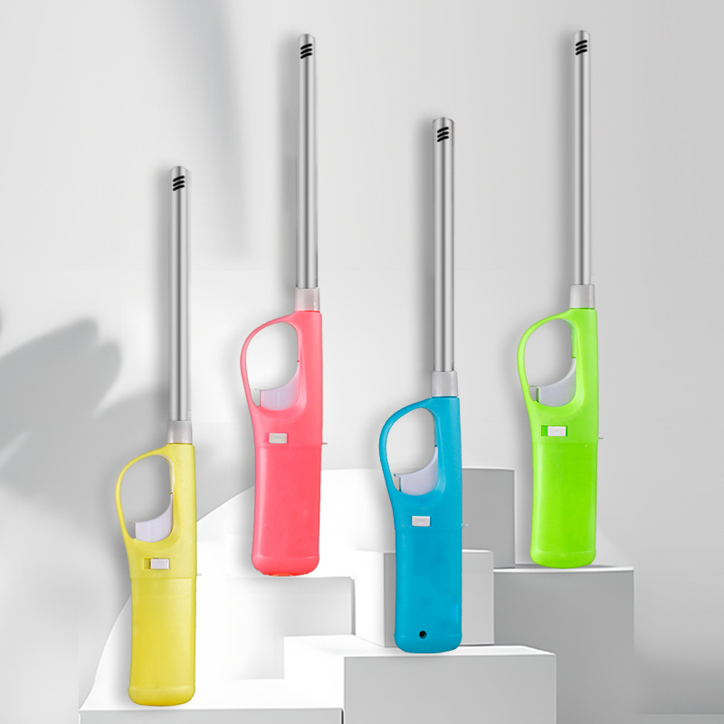 one-piece batch new lengthened kitchen lighter household igniter outdoor barbecue gun lighter open flame burning torch full figure