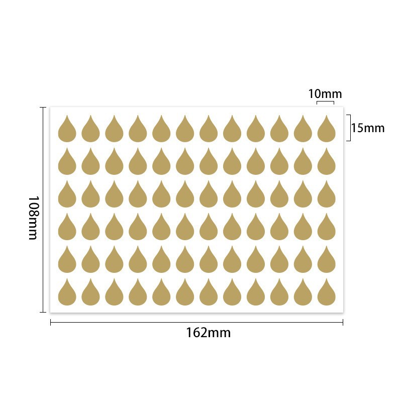colorful dots water drops raindrops stickers handwritten index marking journal decoration coated paper label sticker full figure