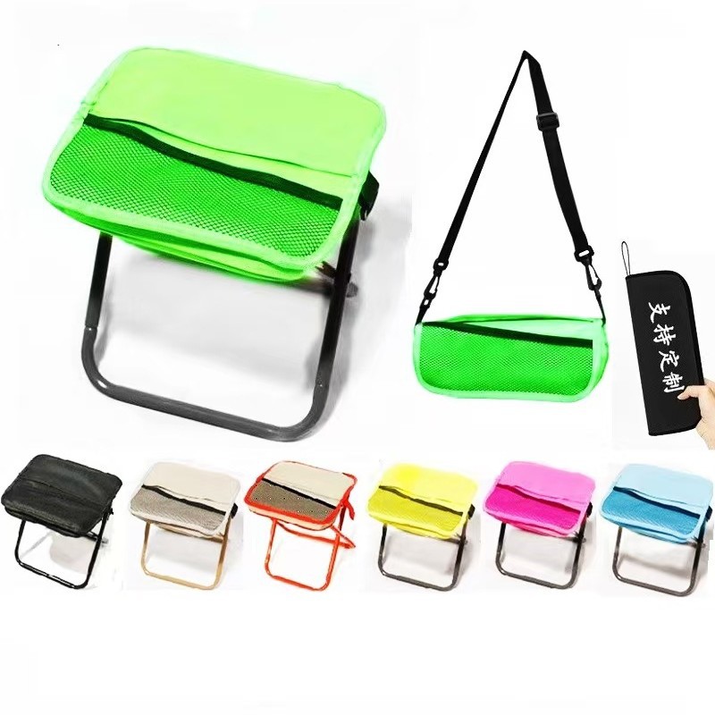 outdoor folding pencil case pony bags pocket stool portable hanging fishing stool camping travel leisure handbag chair full figure