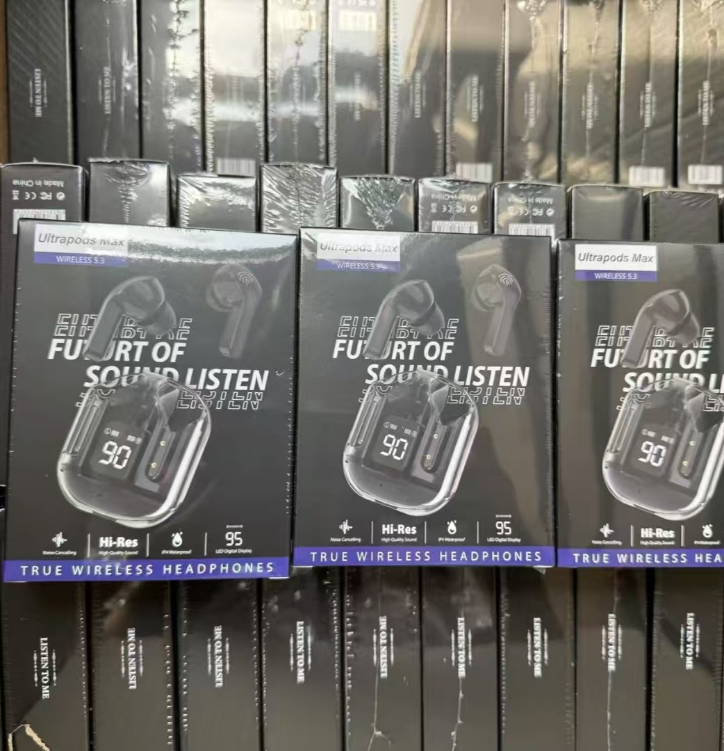 cross-border hot bluetooth headset air31 transparent generation digital display wireless earphone in-ear macaron wholesale Item Picture