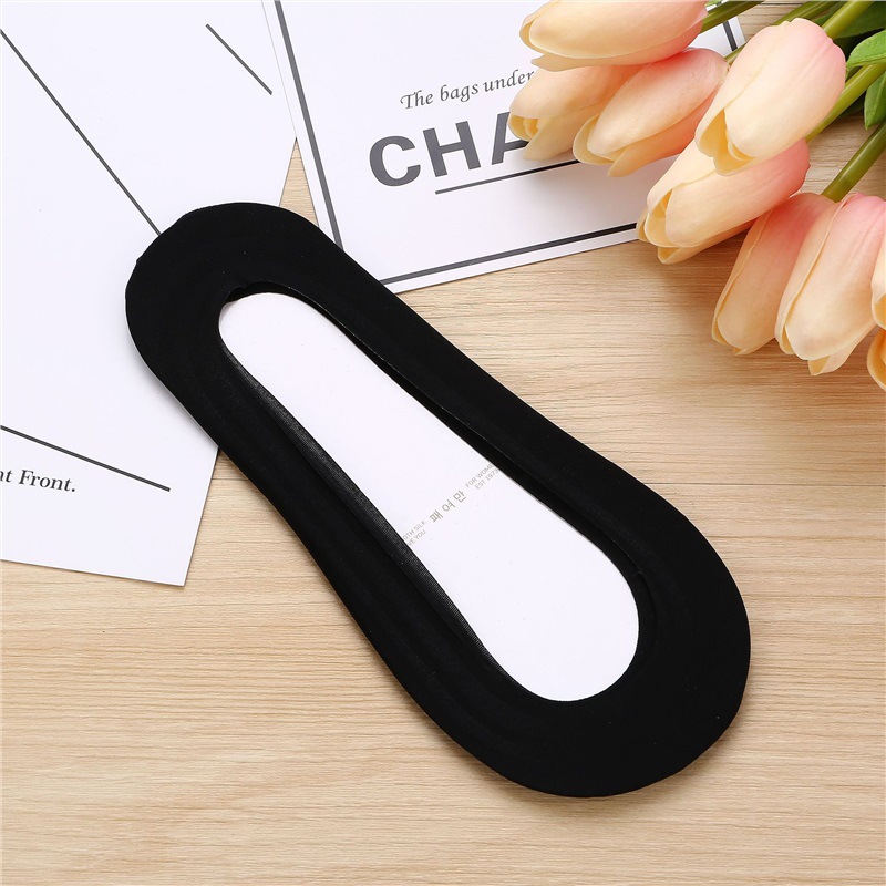 ice silk boat socks women's spring and summer thin silicone non-slip low top invisible socks summer breathable high heels socks for women Specification drawing
