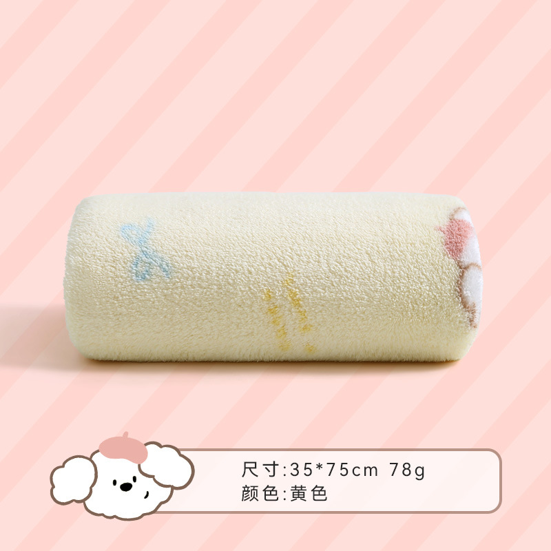 sanli towel coral fleece towel printed face towel home cartoon face cloth adult large bath towel couples face towel Specification drawing