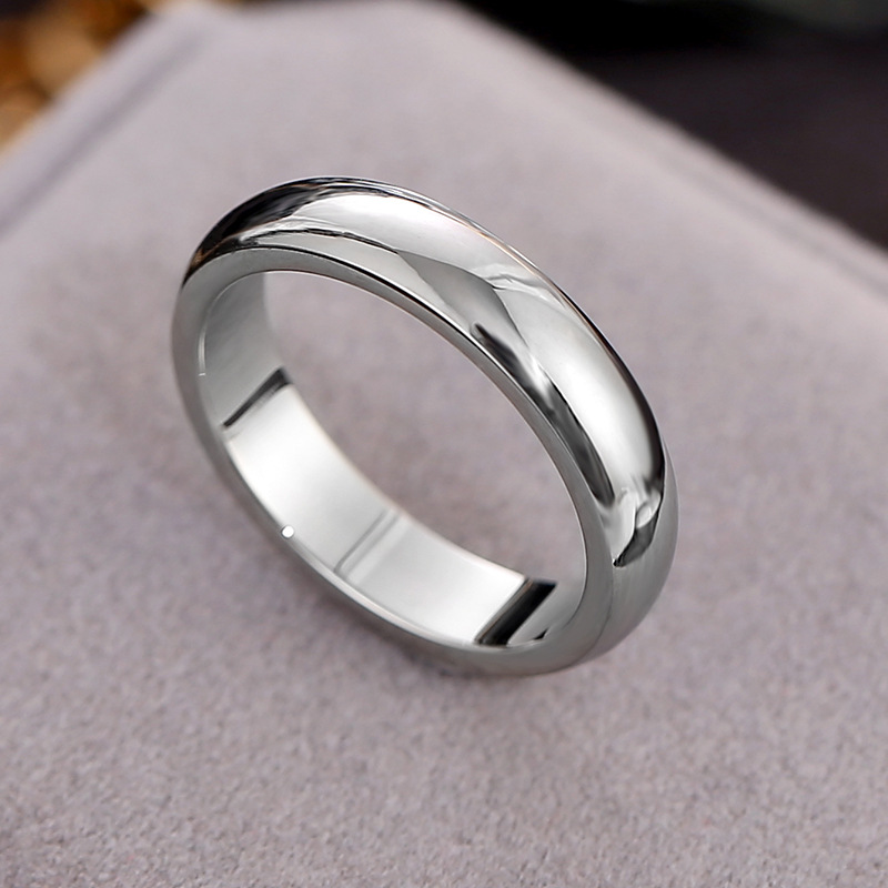 european and american hot simple titanium steel wide glossy simple bracelet ring couple couple rings index finger stainless steel personality fashion ring Application Scenario