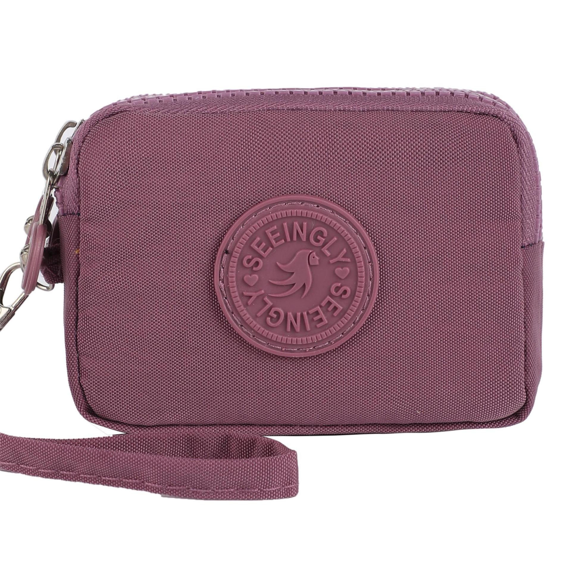factory direct sales foreign trade coin purse cross-border gift simple waterproof key case nylon zipper coin purse wholesale Specification drawing