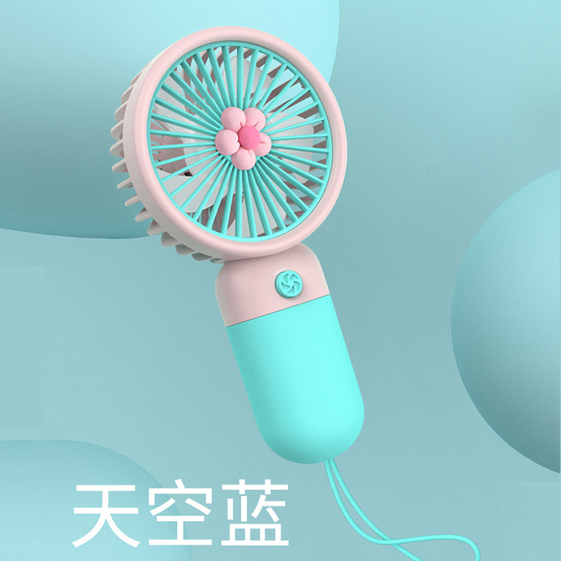 new flower mini handheld fan summer little fresh portable portable portable fan usb power storage fan Application Scenario