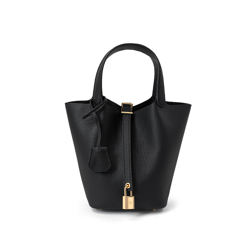 bag hot sale bucket bag genuine leather women's bag vegetable basket bag mummy bag bridal wedding bag light luxury high-grade handbag full figure