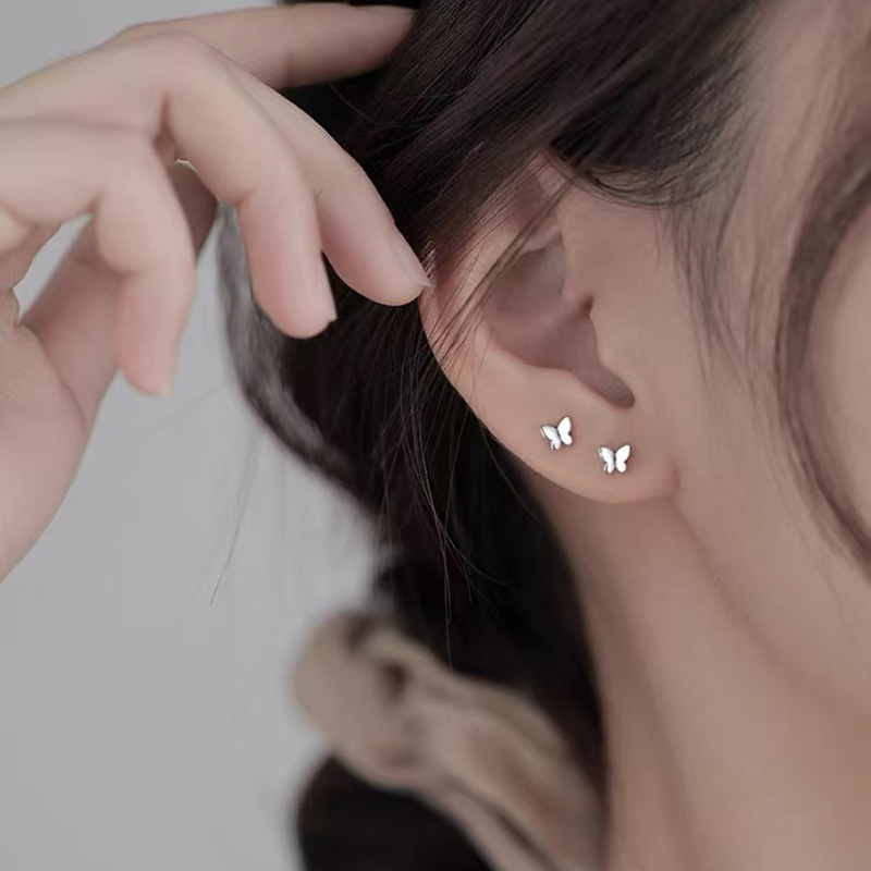 s925 sterling silver high-grade versatile exquisite fashion graceful hypoallergenic stud earrings factory wholesale night market stall earrings full figure