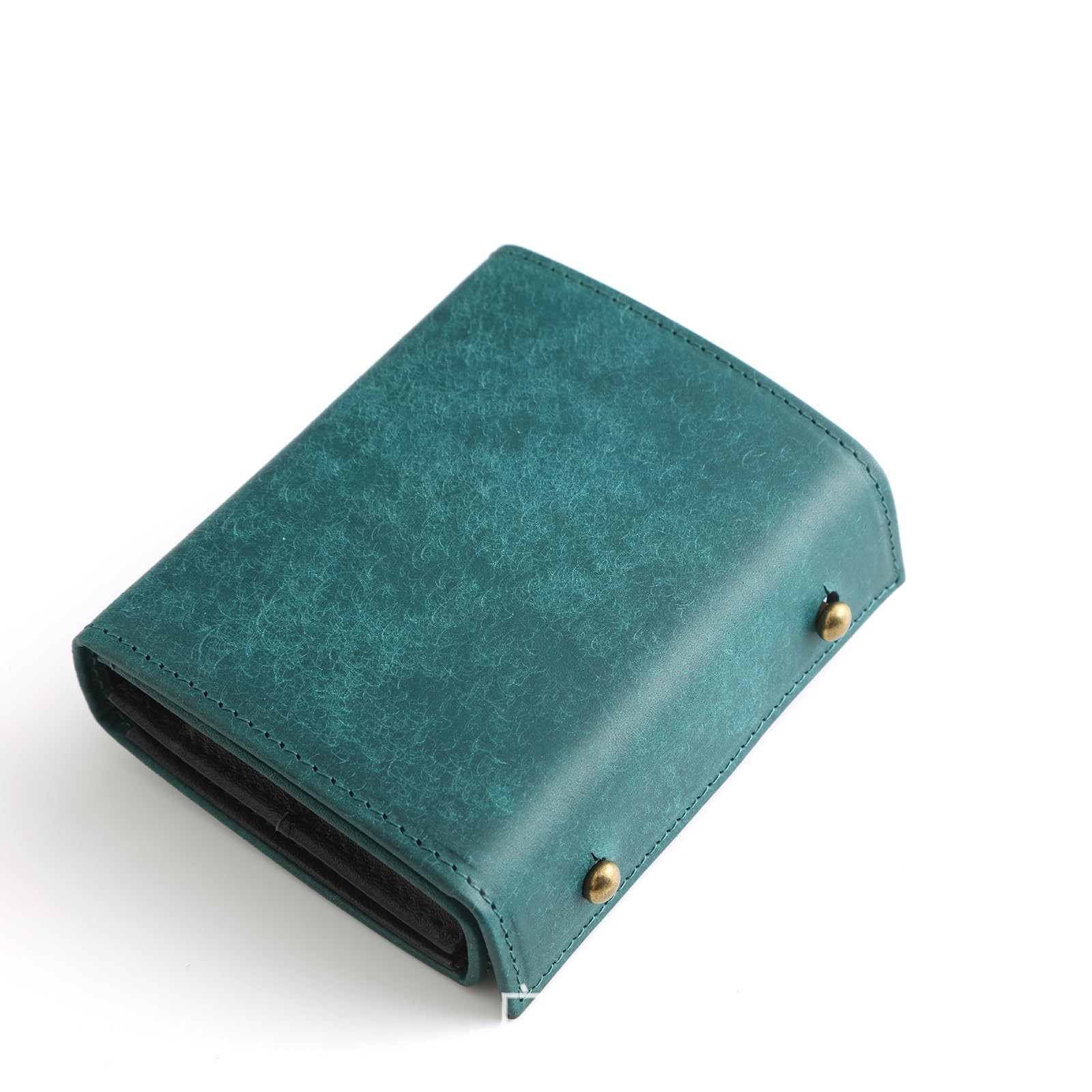 letian best-selling leather men's three-fold wallet coin purse portable matte leather multifunctional box type short wallet details Picture