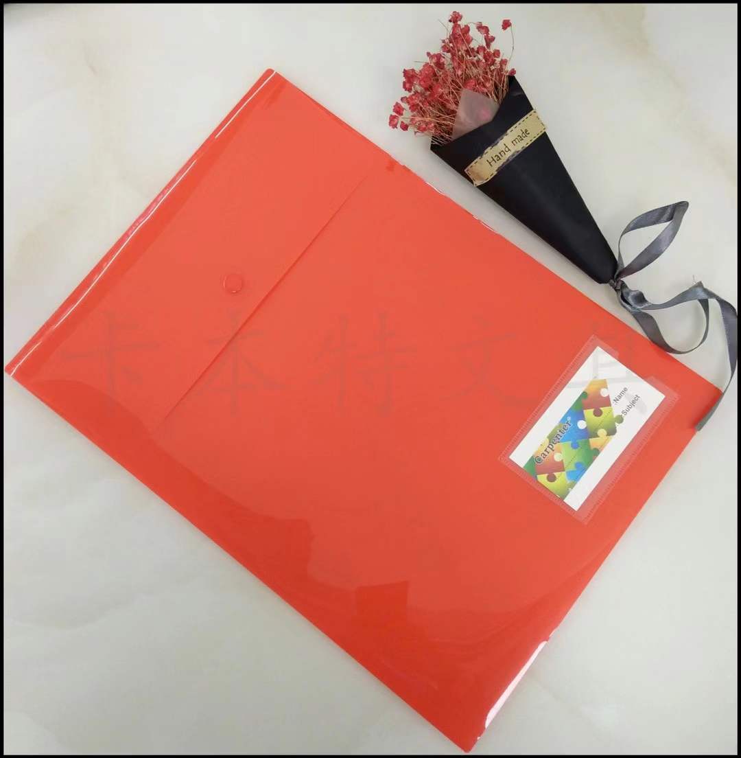FC solid color vertical button bag with business card Item Picture