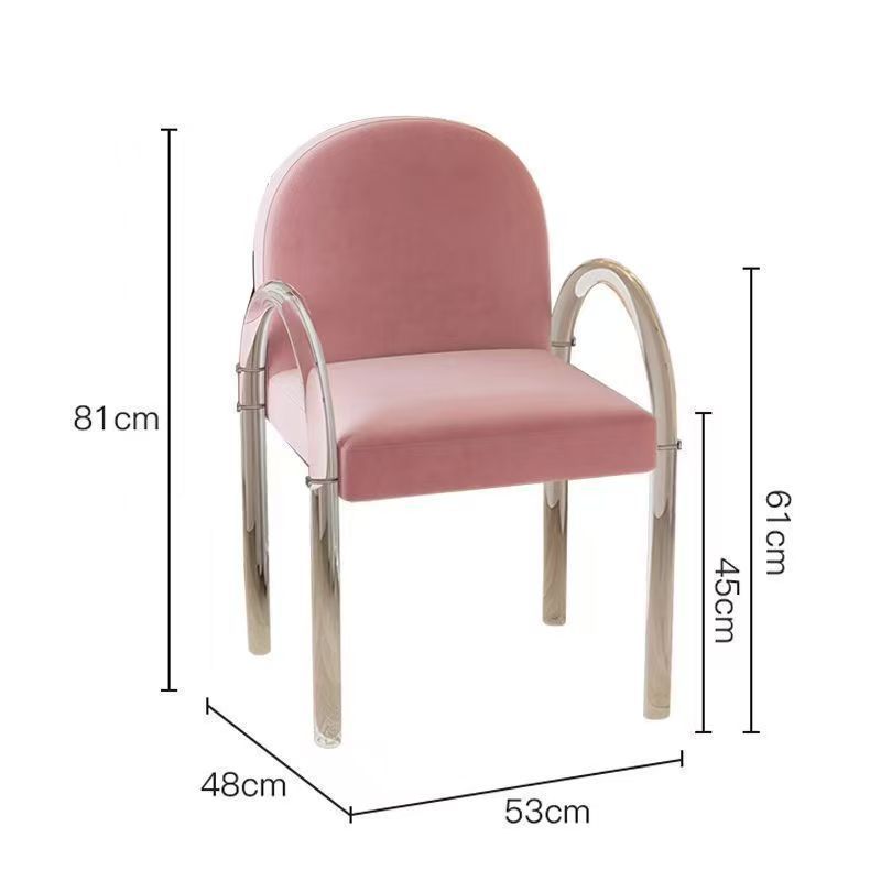 internet celebrity dressing table makeup chair acrylic transparent chair bedroom balcony fairy chair little red book recommendation dining chair details Picture