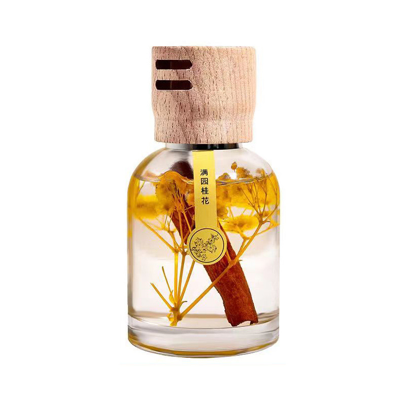yongsheng floating flower car aromatherapy osmanthus car perfume wooden lid men and women car high-grade fragrance deodorant Specification drawing