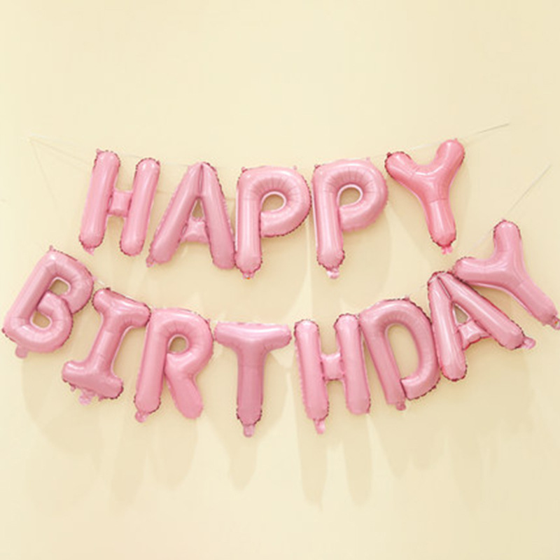 16-inch happy birthday letter set happybirthday aluminum balloon pendant aluminum foil ball celebration full figure
