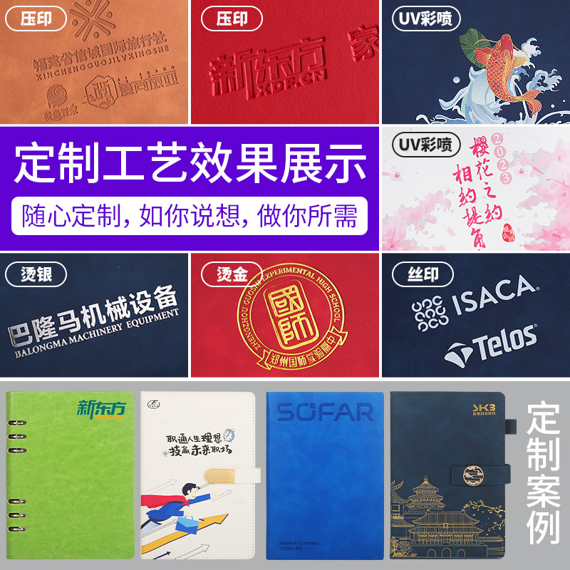 notebook good-looking wholesale business a5 notebook logo custom simple soft leather sheepskin b5 notepad set Specification drawing