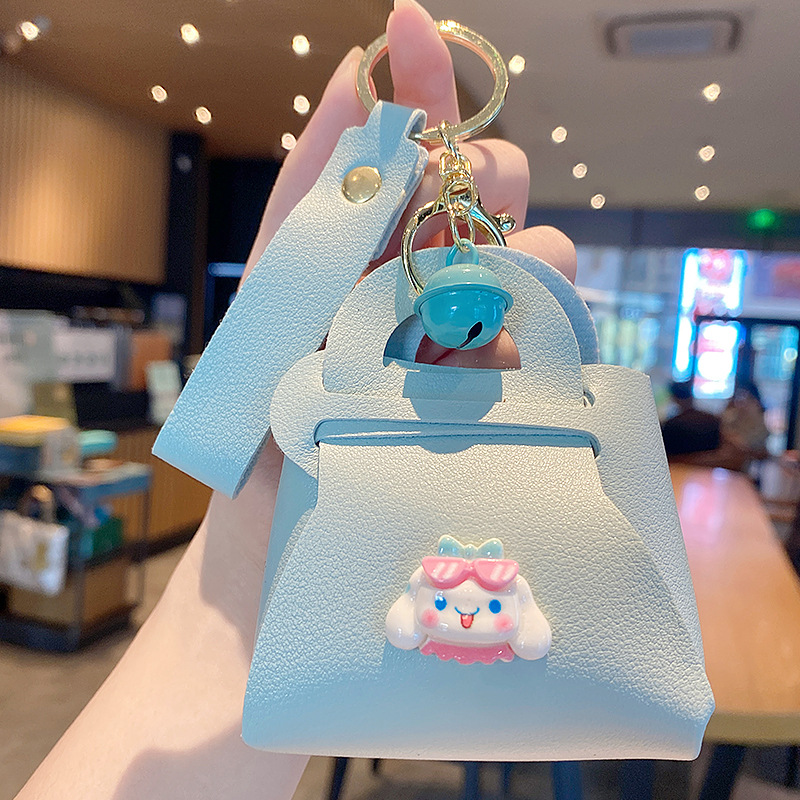 fashion leather bag keychain coin purse pendant cute cartoon sanrio small bag car hanging small gift wholesale full figure
