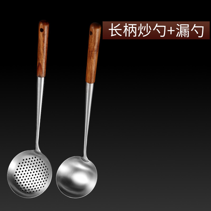 spatula spatula 304 stainless steel spatula long handle household kitchen kitchenware set soup spoon dedicated for chefs Application Scenario