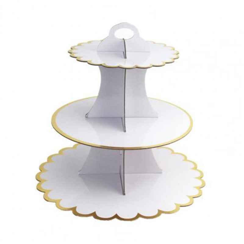 disposable multi-layer paper cake rack three-layer gilding dessert table cake decoration multi-layer dessert stand Application Scenario