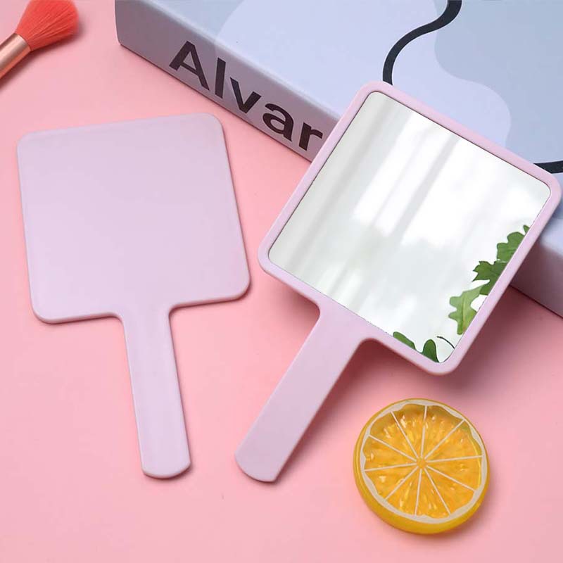new 9*16 hand-hold mirror portable portable handheld mirror hd cosmetic mirror plastic cosmetic mirror printed logo small mirror full figure