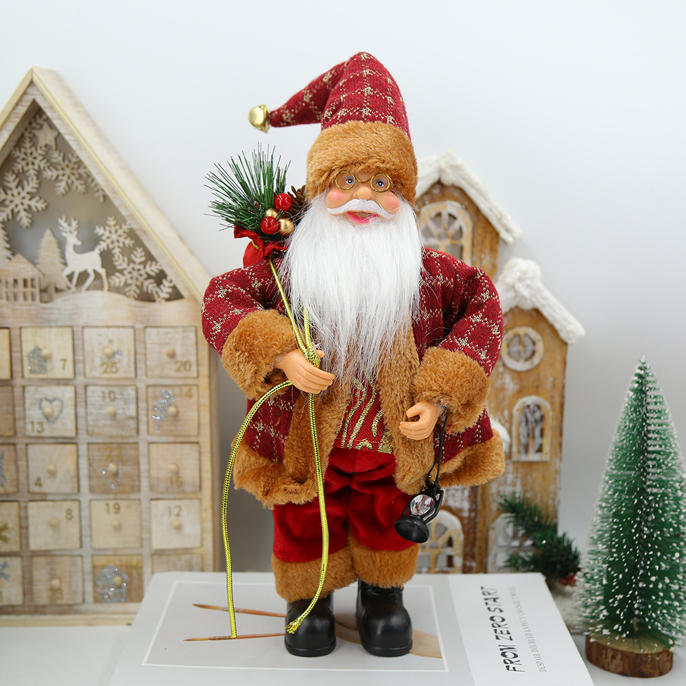 santa doll gift christmas decoration hotel mall christmas decorations multi-color christmas standing doll details Picture