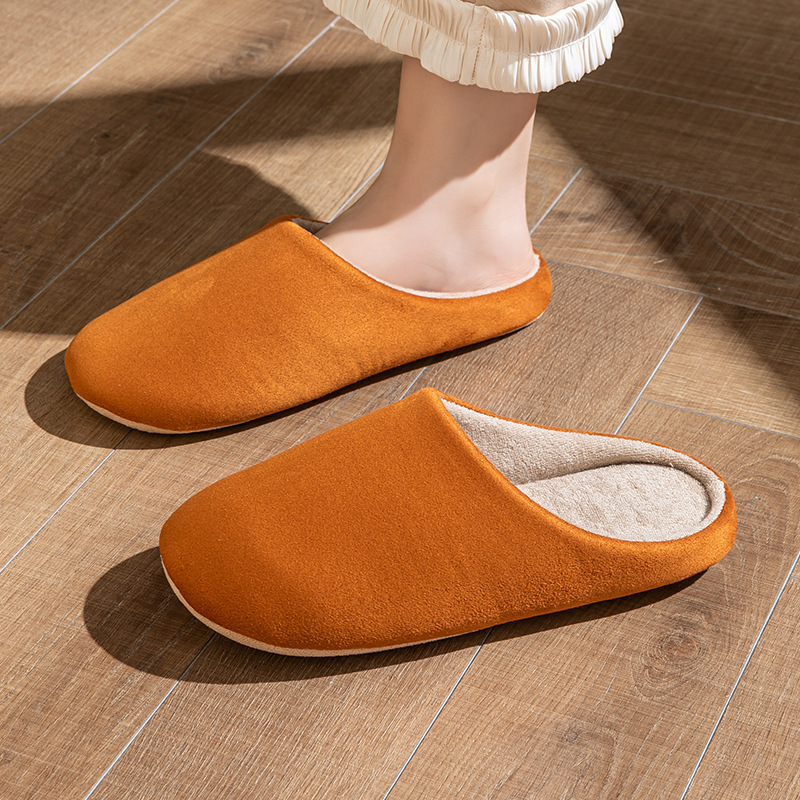 cixi cotton slippers soft bottom mute female autumn and winter household indoor warm non-slip plush home cotton slippers cotton slippers male Specification drawing