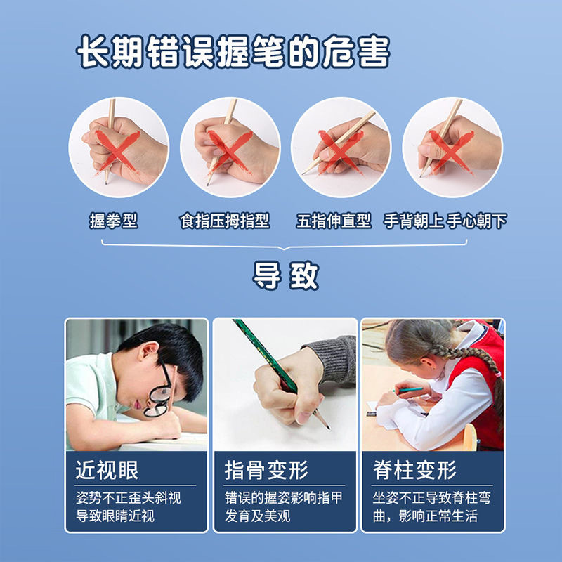 chengguang zhengzi groove pencil 2b/hb correct grip position triangle wood pencil student writing stationery painting graffiti Specification drawing