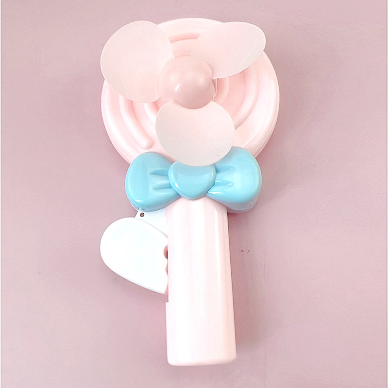 cartoon big lollipops fan hand pressure fan small fan for student enrollment advertising small fan printing logo full figure